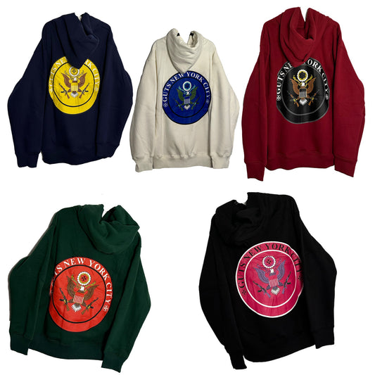 Eagle Seal Graphic Hooded Sweatshirt
