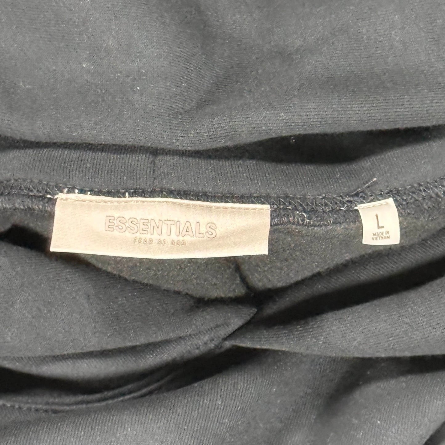 Fear of God Essentials Black Stretch Limo Hoodie